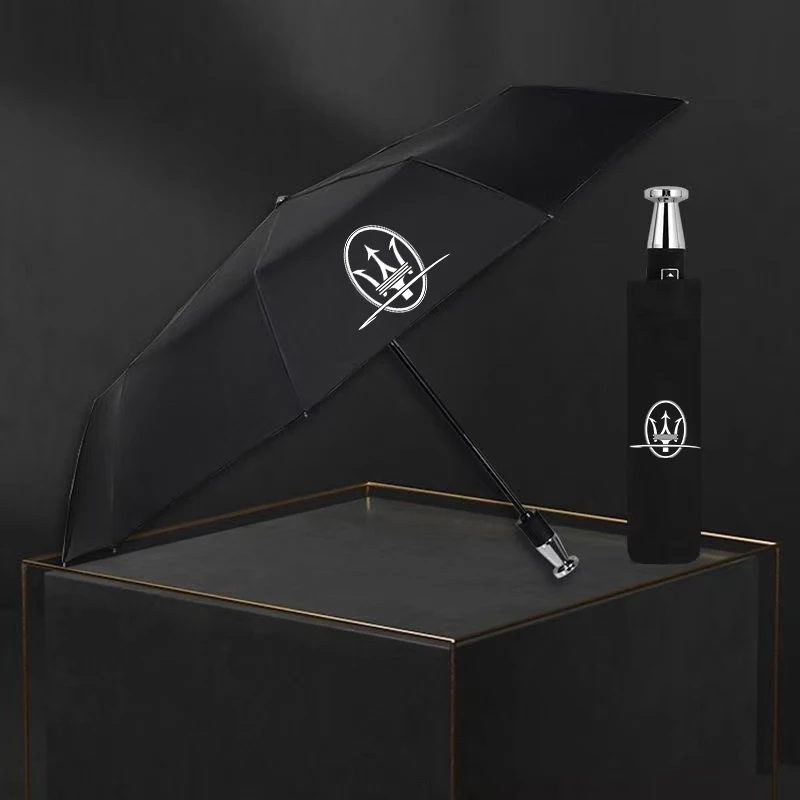 For Maserati Quattroporte GranTurismo Spyder Grecale Coupe Ghibli Levante MC20 Car Automatic Folding Windproof Sunshade Umbrella