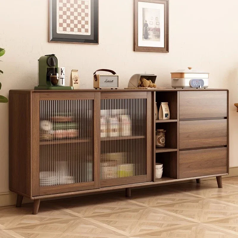 Wood Brown Side Cabinet Organizers Large Italian Cabinet Showcase Hallway Muebles De Cocina Kitchen Furnitures
