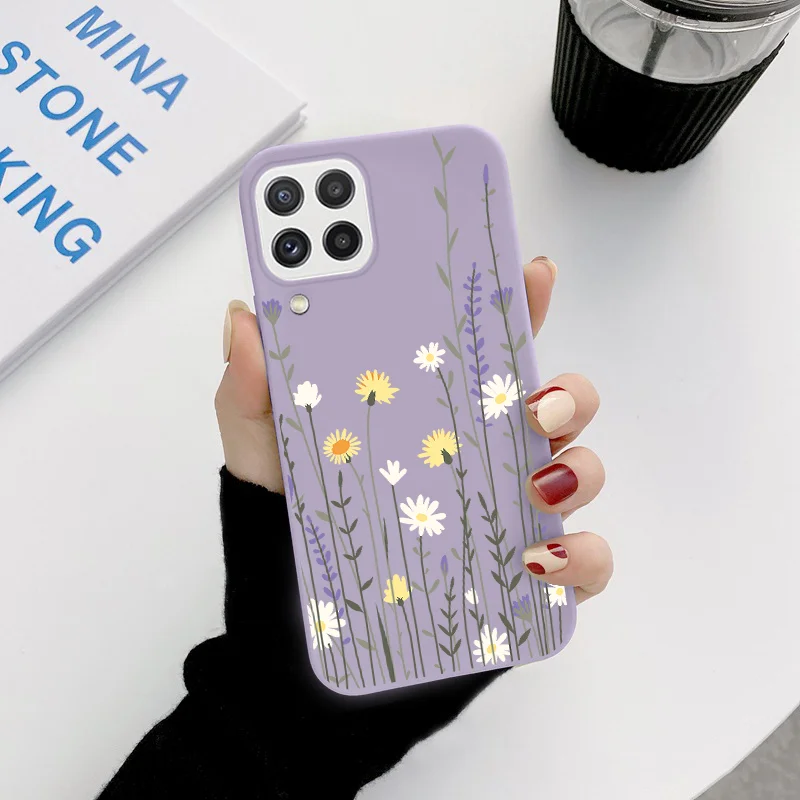 samsung silicone cover Dành Cho Samsung Galaxy Samsung Galaxy A22 4G 22 Ốp Lưng 5G Hoa Điện Thoại Coque Cho Samsung GalaxyA22 Chống Sốc Khủng Long Con Cú ốp Fundas Ốp Lưng samsung silicone