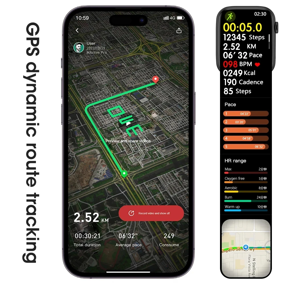  Microwear W29 Pro Ʈ ġ  ħ ü ø 9 NFC  GPS ,  ȭ Ʈġ
