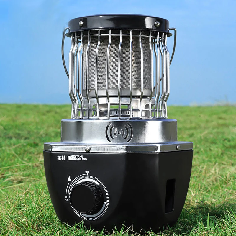 Відкритий міні-газовий обігрівач і плита Портативна табірна опалювальна плита для кемпінгу, походів, подорожей, пікніків, газових обігрівачів, легка плита