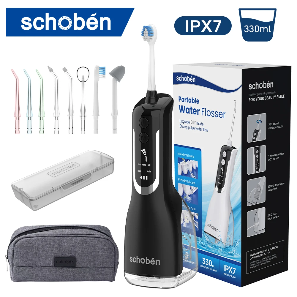 5 Modes Oral Irrigator USB Type-C Rechargeable Water Floss Portable Dental Water Flosser Jet 300ml Irrigator Dental Teeth Cleaner 0ral irrigator