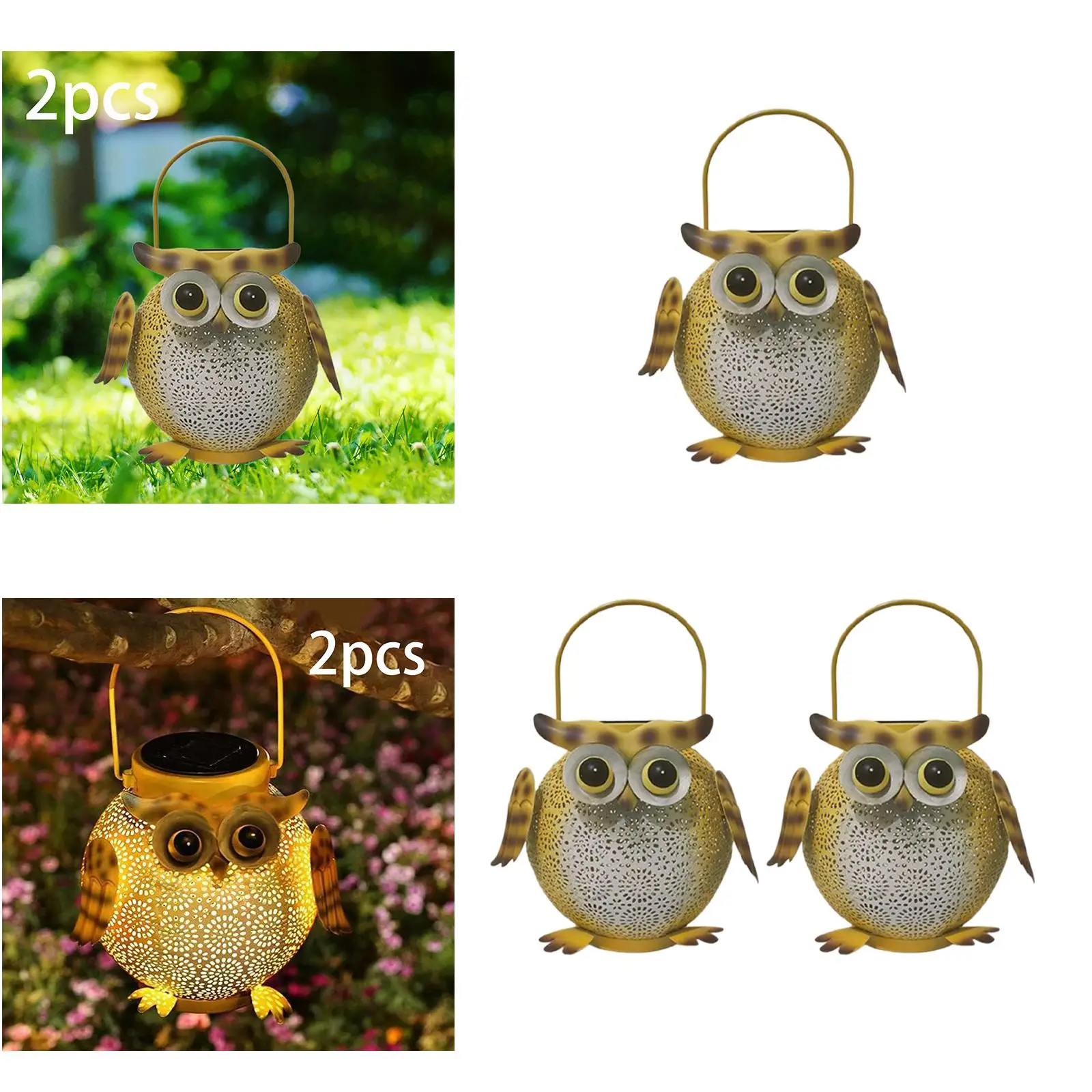 Solar Lantern Owl Lantern Landscape Atmosphere Lamp for Lawn Outside Outdoor