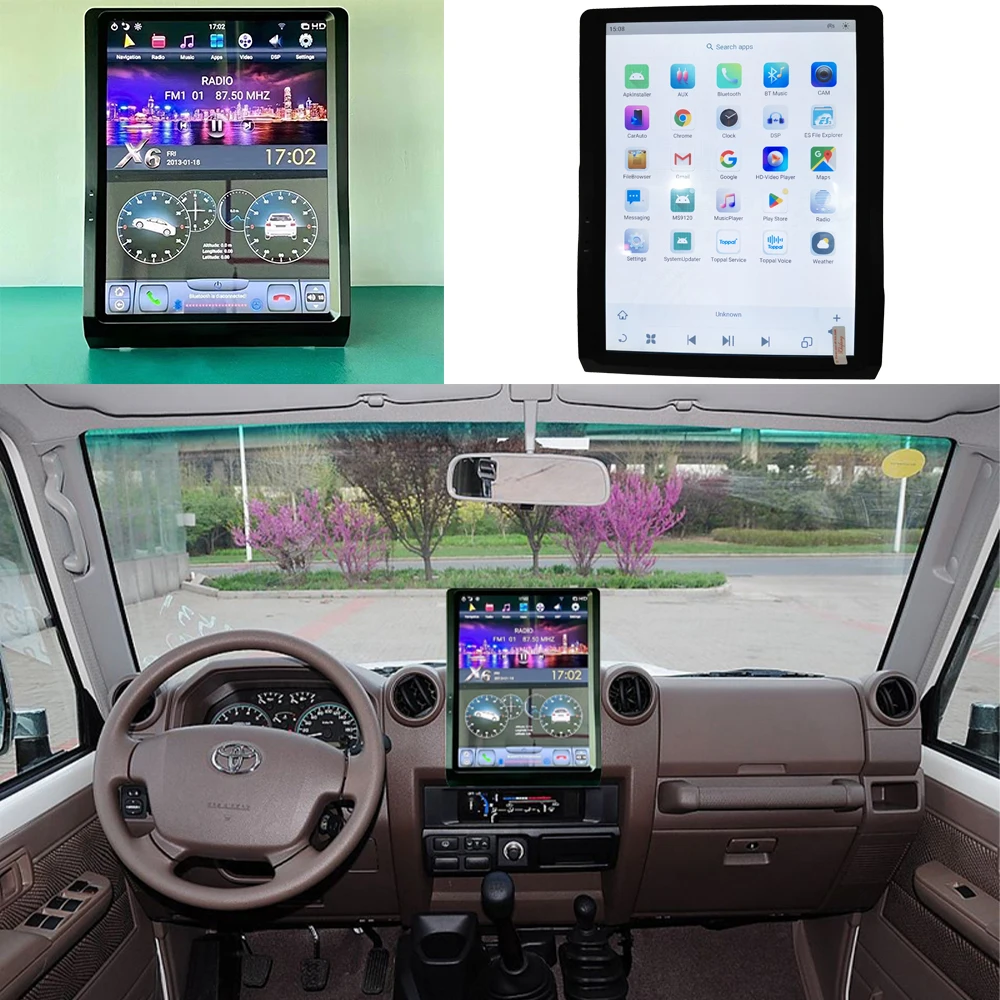 For Toyota Land Cruiser LC70 LC76 LC75 LC79 Inch Android11 Car Radio Multimedia Video Player GPS Navigation Wifi 13.3inch