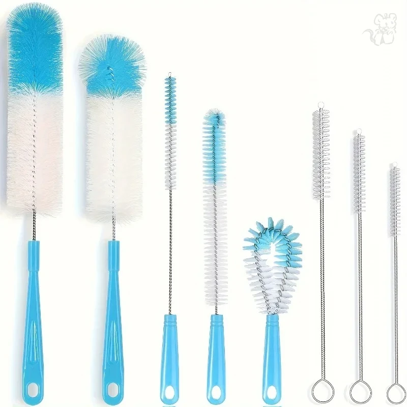 Straw Brush Tea Stain Removal Brush Multipurpose Kitchen Cleaning Brush For Water Bottle tea Cup Groove 8pcs
