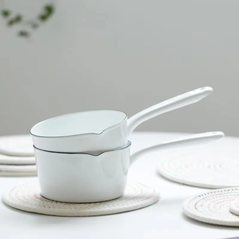 Enamel Thickened Soup Pot Household Kitchen Cookware Hot Milk Boiling Noodles Soup Pots Enamel Thickened Soup Pot Household Kitchen Cookware Hot Milk Boiling Noodles Soup Pots