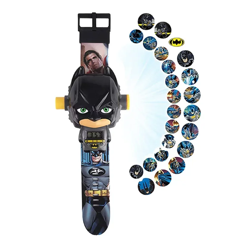 DC Batman 24 modèles de Projection montres amusantes pour enfants pour garçon mignon déformation Robot Projection horloge électronique cadeau de noël