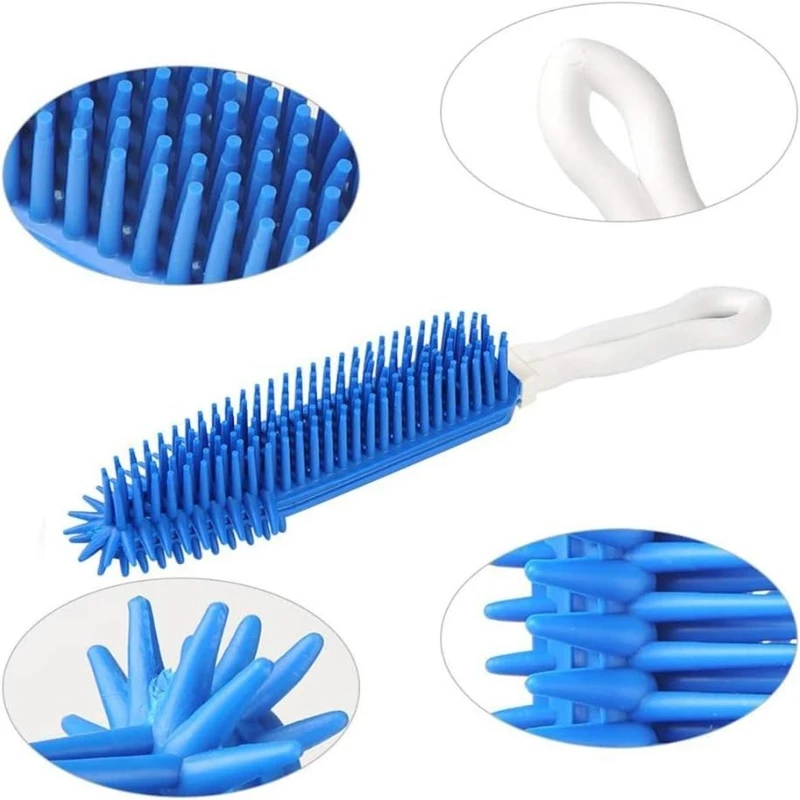Cepillo de baño para mascotas de silicona suave para masaje_voghion.com