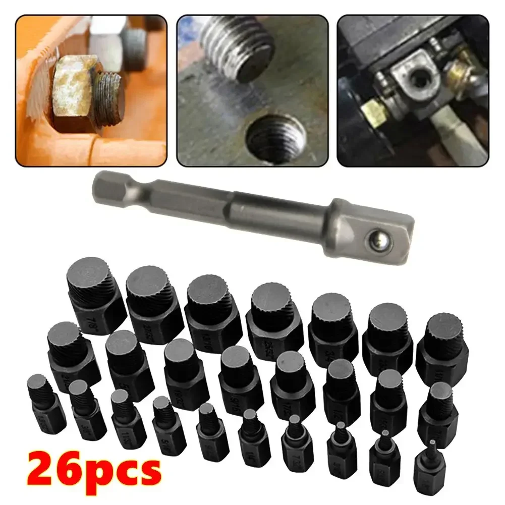 

Broken Bolt Sites Remover 26/10 Boxed Teeth Construction Pcs/Set And Cars Screws Tools Stud For Removing Disassemble Screw Slip