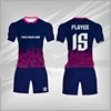 Black Orange Polyester Mesh Quick Dry Breathable Fabric Sublimation All Over Printign Custom Soccer Jersey Uniform Kits shirts 4