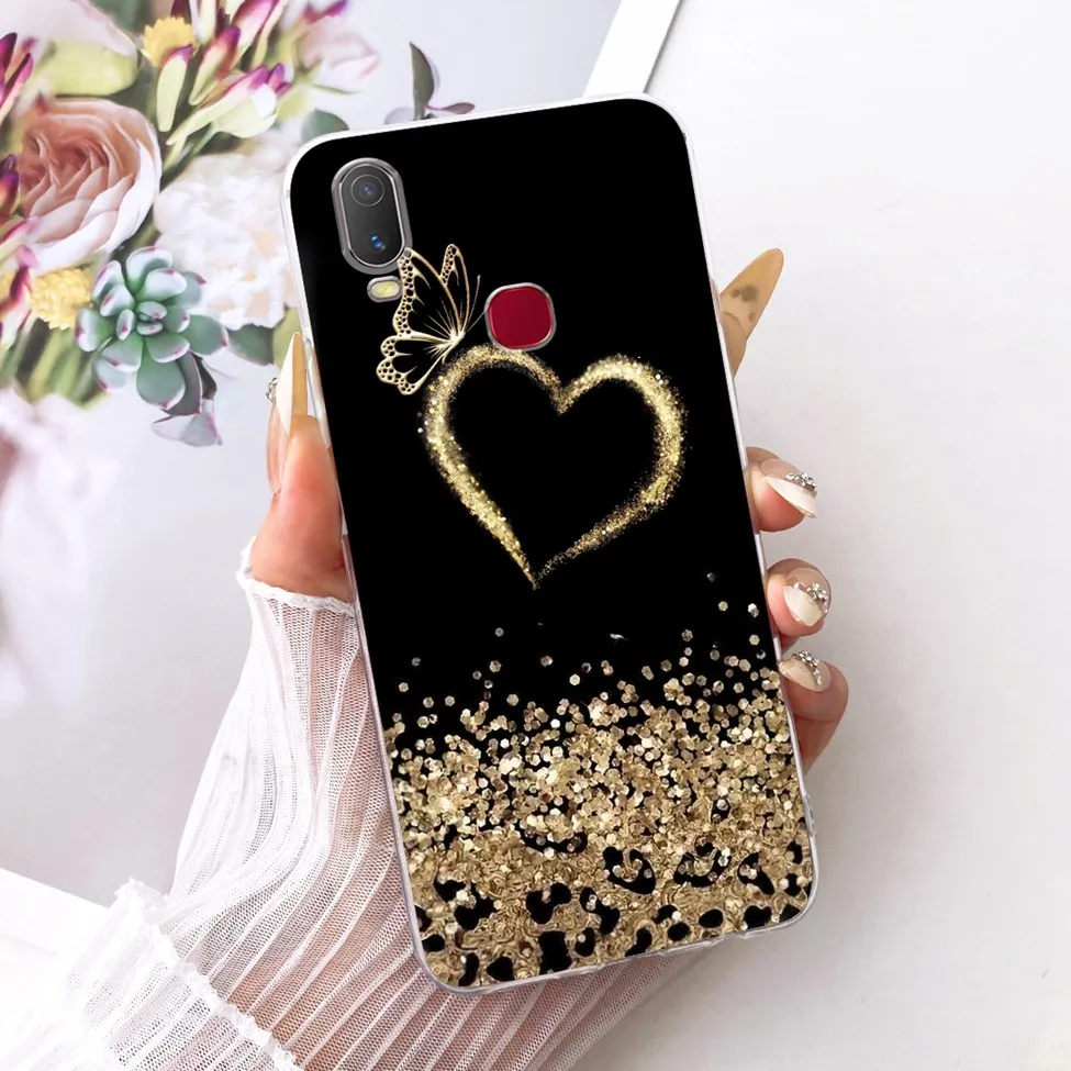 Clear Cute Cat Floral Soft Back Cover - Luxury Painted Design