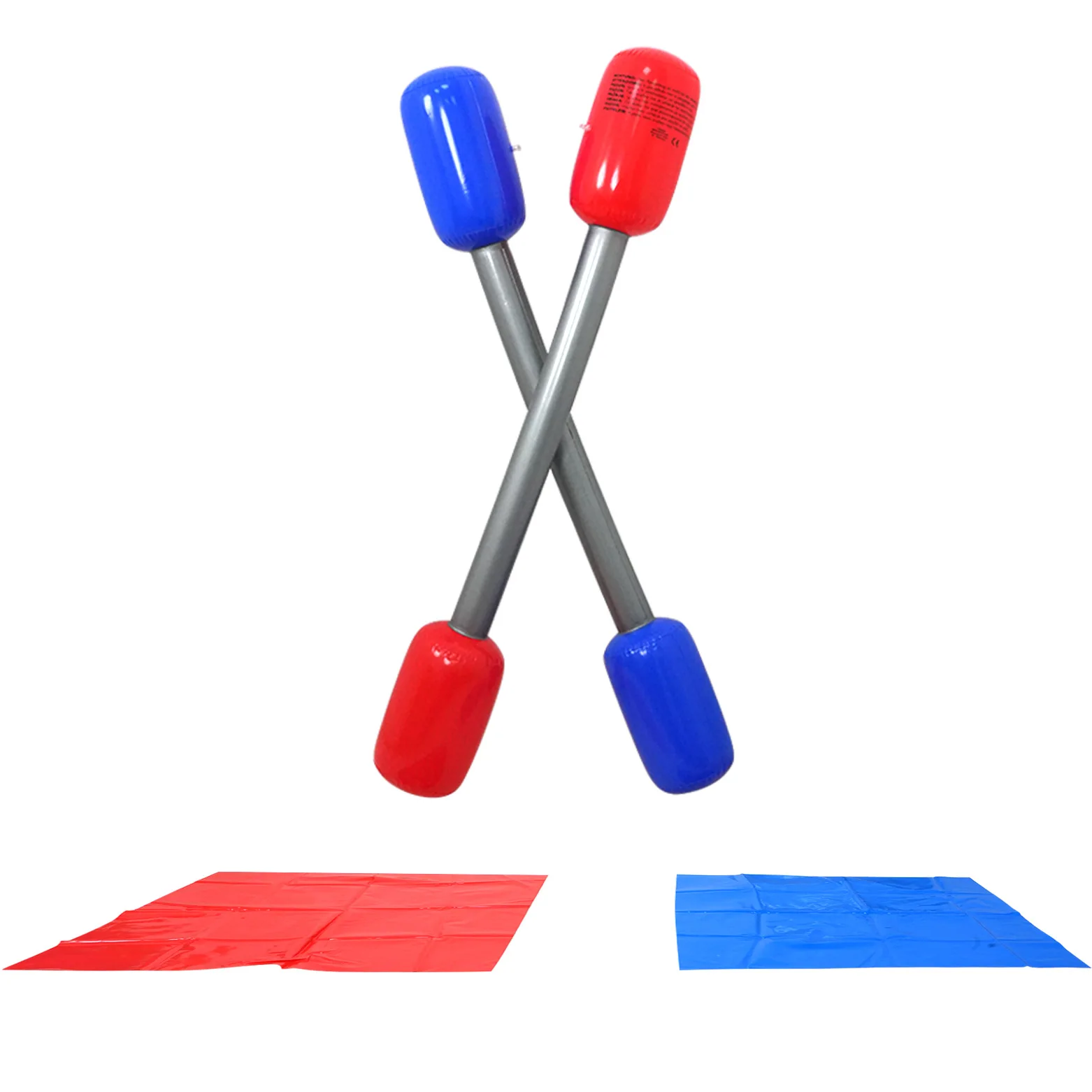 Inflatable Gladiator Jousting Yard PVC Sticks Mats Kit Fun Interactive Outdoor Batons Game Beach Party Toys For Kids_voghion.com