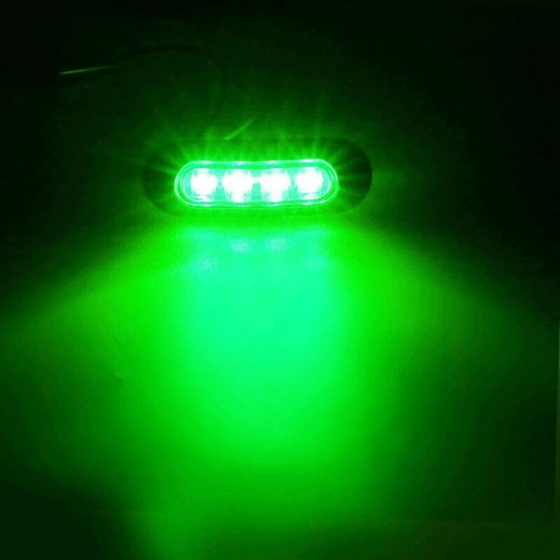 X7JF 4 Led Truck Trailer Light Front Rear LED Side Marker Lights Clearance Indicator Lamp Waterproof LED Marker Light