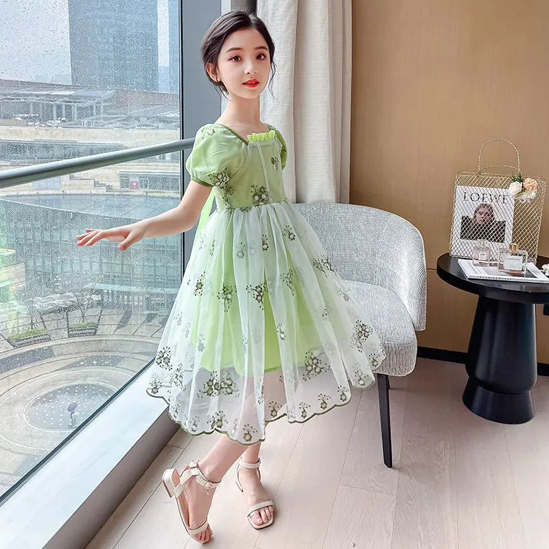 Primark casual dress Green discount 67% KIDS FASHION Dresses Embroidery 