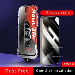 Dust - Free Installation HD/Privacy Tempered Glass Screen Protector - Phone 13 Pro Max (Privacy Glass)