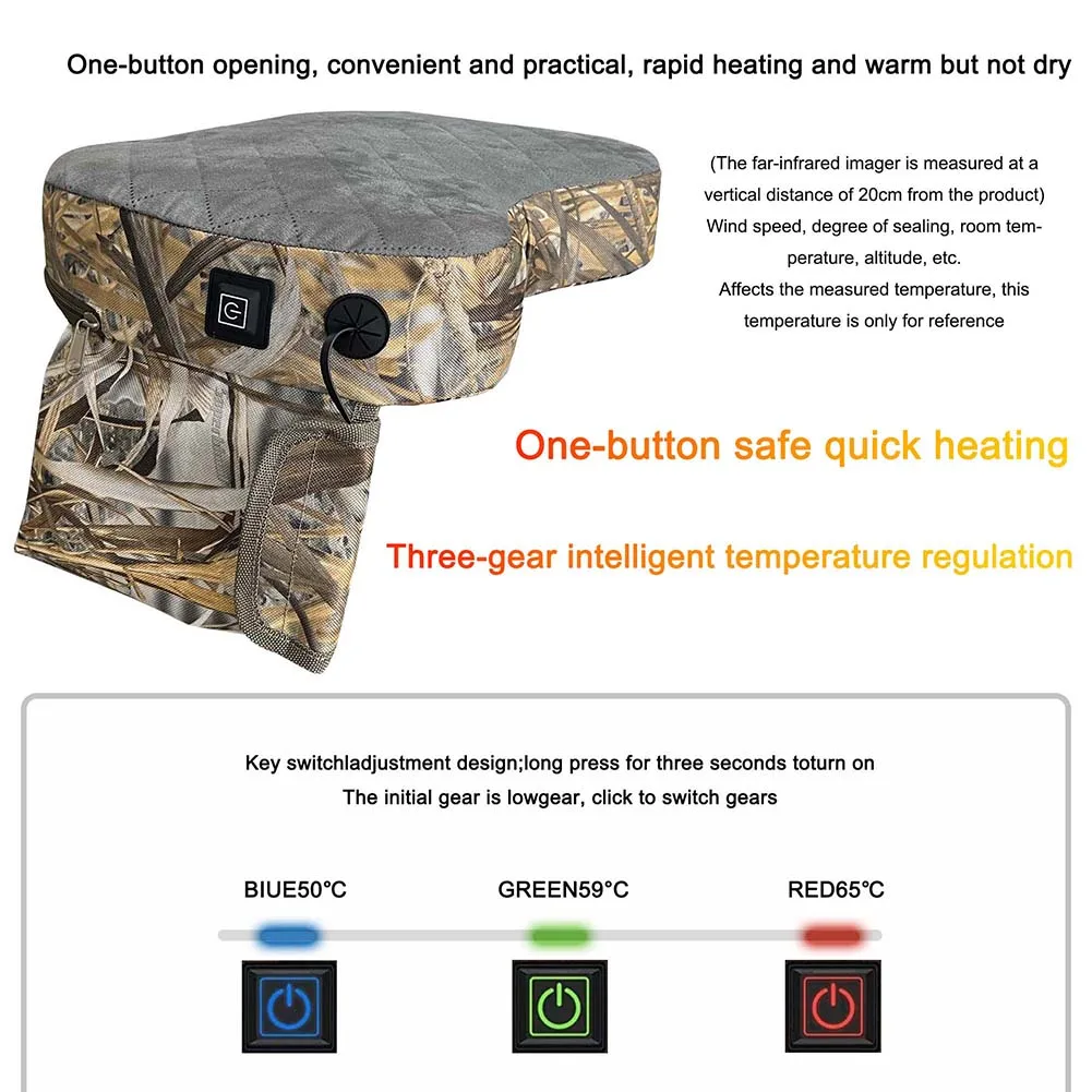 

Butt Pad Heating Cushion Three-speed Adjustable 40x27x7cm Autumn Winter Heating Outdoor Sports New High Quality