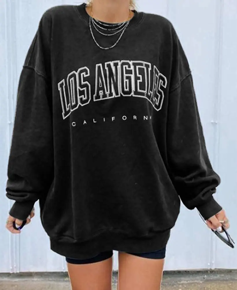 Long Sleeve Casual Loose Pullover Tops 
