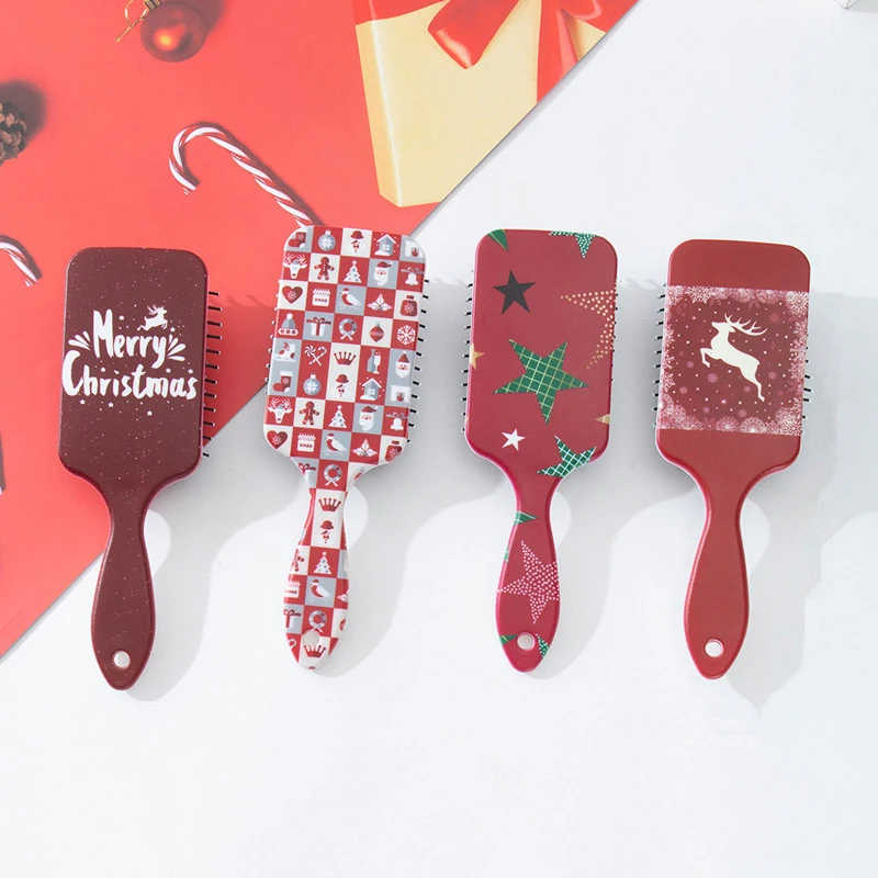 Description Picture 5 of itemChristmas Cartoon Print Santa Claus Hair Comb Hair Care Massage Airbag Hair Brush Barber Accessories Styling Tools Comb