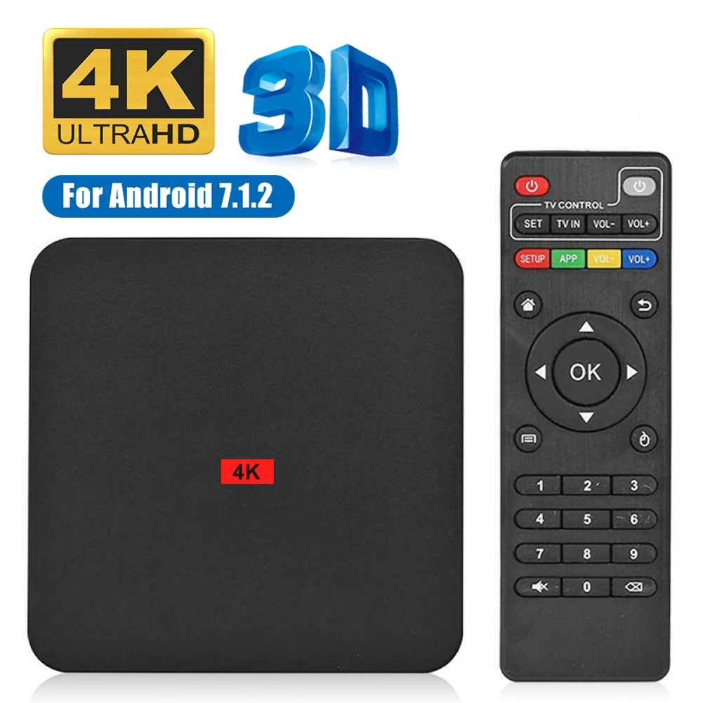 

Домашняя аудиовизуальная телеприставка домашняя 1 + 8 Гб HD WiFi Смарт ТВ приставка телеприставка медиаплеер для Android 7 1 OS HD телеприставка