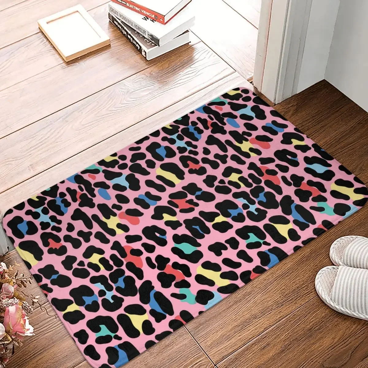 

Non-slip Doormat Rainbow Leopard By Elebea Carpet Living Room Kitchen Mat Outdoor Flannel Decorative
