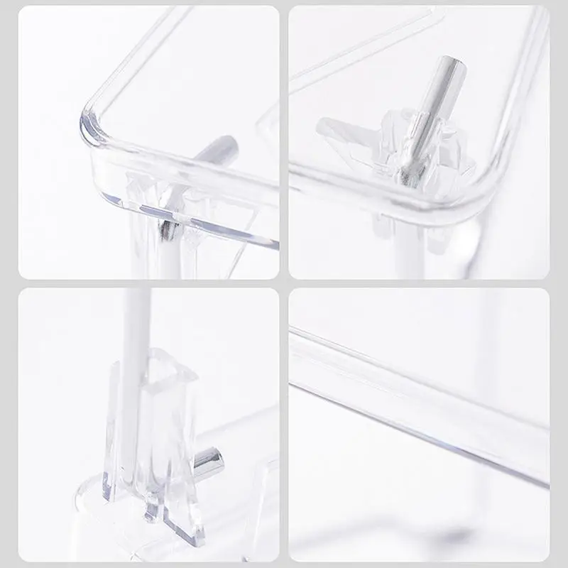 Acrylic Risers For Display Clear Foldable Storage Shelf Acrylic Display Risers Perfume Stand Tray Multi-Layers Holder Rack For 5