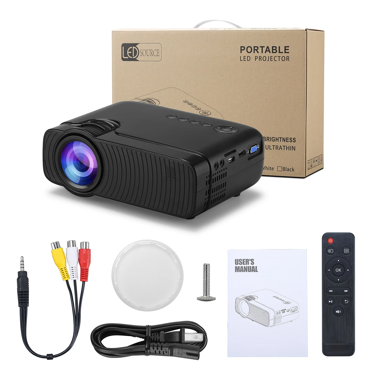 HiBeamer-Mini proyector portátil, pantalla de proyector de lupa para  teléfono móvil HD de 1280x720p - AliExpress