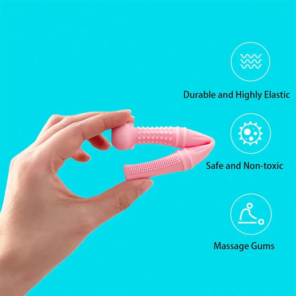 High Quality Silicone Baby Teether Food Grade Soft Baby Molars Safe No Deformation Chewing Toys
