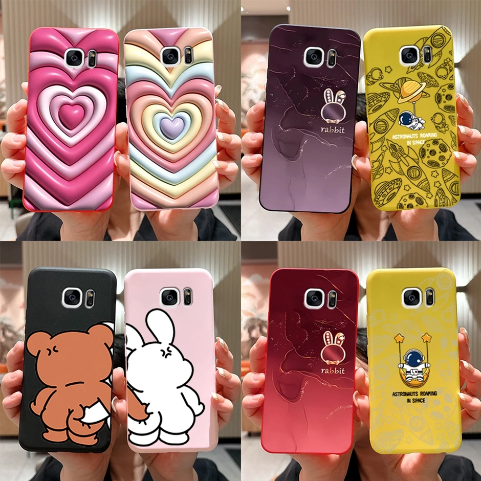 Cover Per Samsung Galaxy S7 Edge Fashion Cartoon Painting Cover Per Samsung Galaxy S7 Edge Antiurto Fotocamera Per Telefono Carcasas