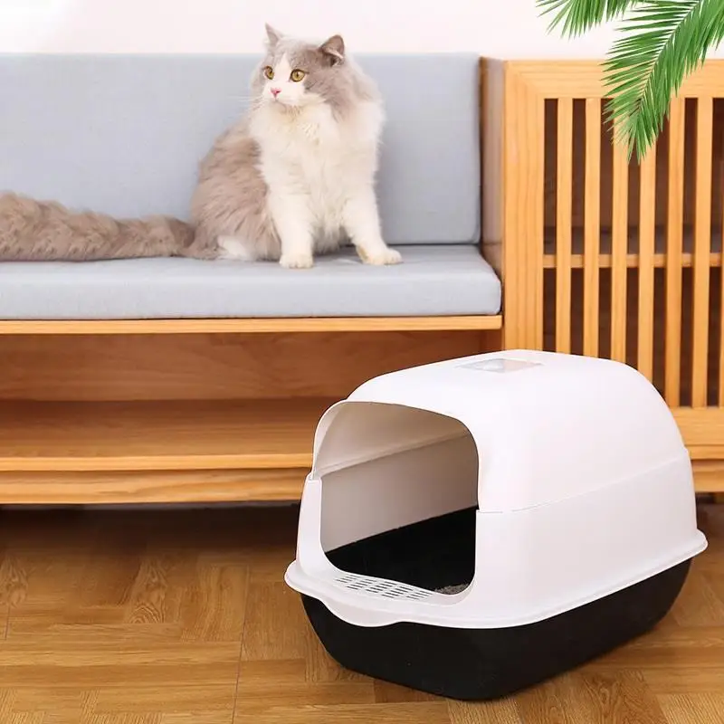 

Fully enclosed litter box cat toilet deodorizing extra large flip-top anti-splash open litter box cat supplies