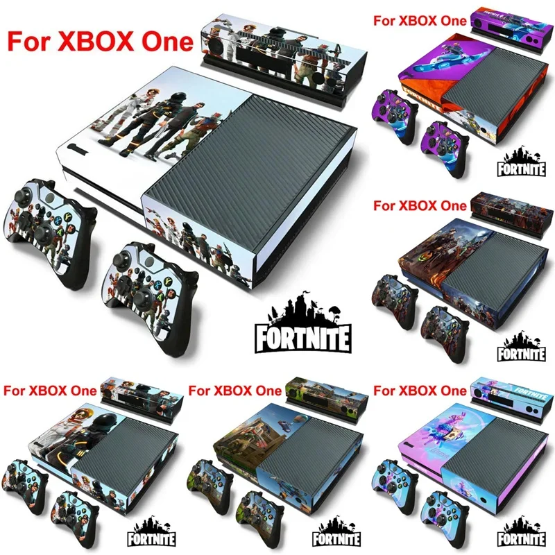 Glow Fortnite Battle 4Pcs Adesivi Per Console Per Sony Xbox One Full Body Color Skin Decalcomanie Per Playstation Controller Gamepad