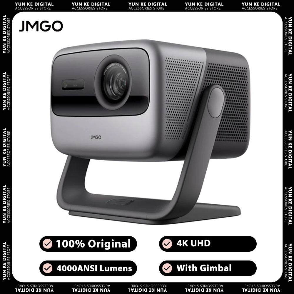 

JMGO N1 Ultra Triple Laser Projector 4K UHD 4000ANSI Lumens With Gimbal 3D Wi-Fi6 Beamer Cinema for Home Theater Gamer Office