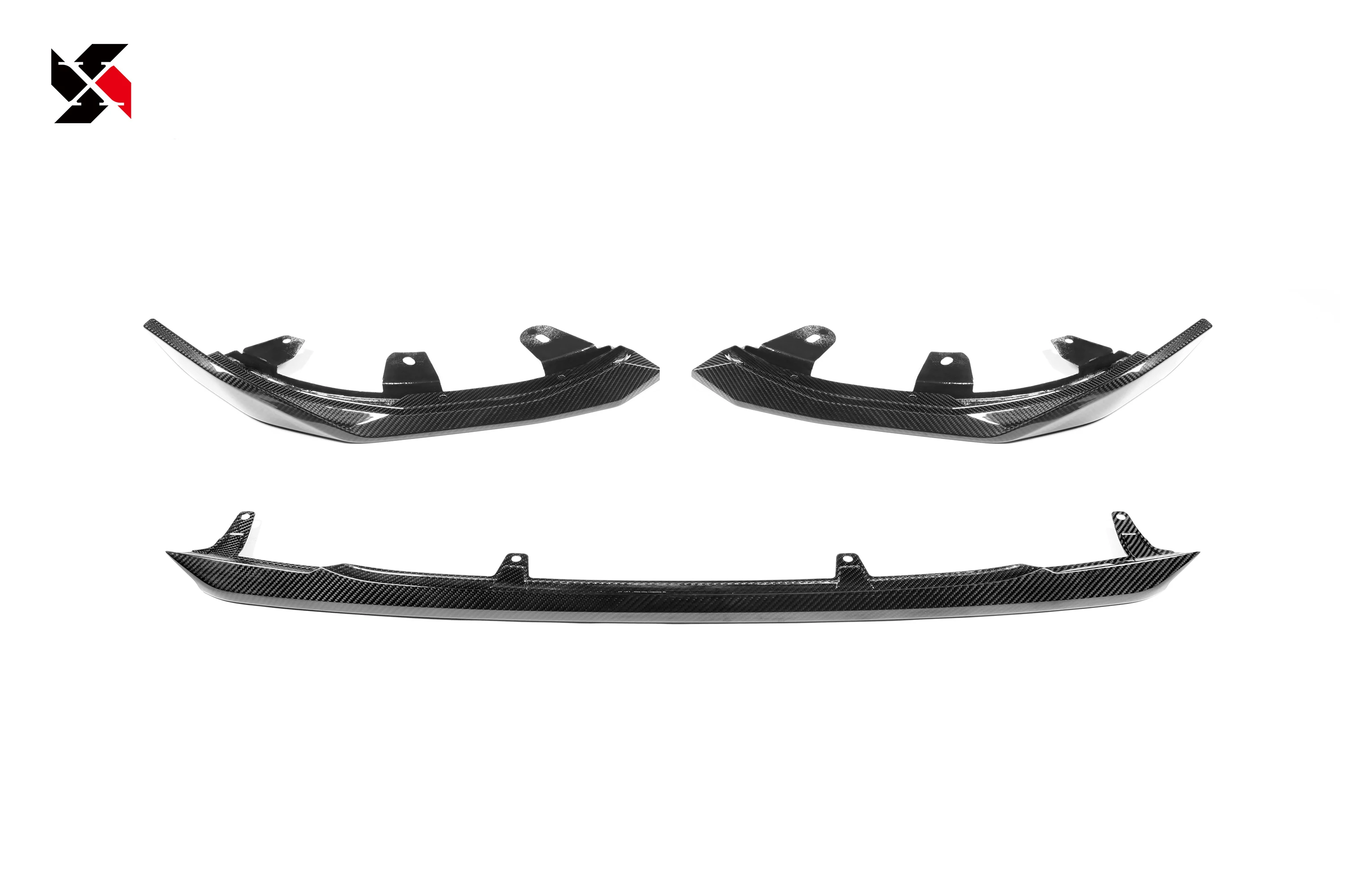 3Psc Dry Carbon Front Bumper Lip Splitters Body Kit Scratch Protector For BMW 2 Series G42 220i 220d 230i Coupe M-sport -IN