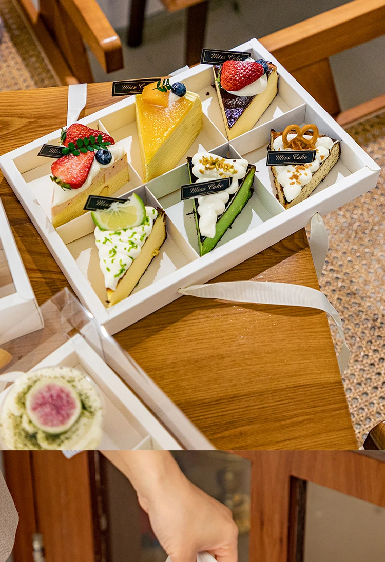 Premium Kraft Paper Dessert Gift Box with 4/6/9 Compartments – Sturdy Pastry Container ... - SKU PDGB0932 - UGI Packaging