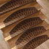 Semicircular European Pattern Stair Step Mat Anti-slip Sticker Step Mat European Style Embossed Household Solid Wood Spiral Stai 1