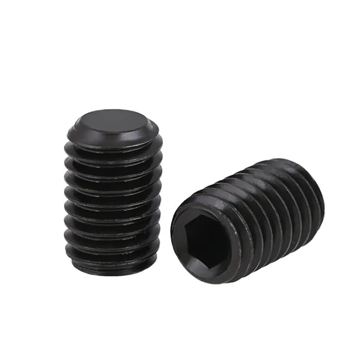 Hexagon Hex Socket Set Screw Flat Point Grub Screws M6 M8 M10 M12 M14 M16 Black Grade 12.9