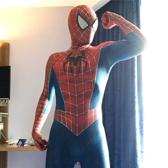 マグワイア ライミ スパイダーマン コスプレ 3D ロゴ & ボディスーツ