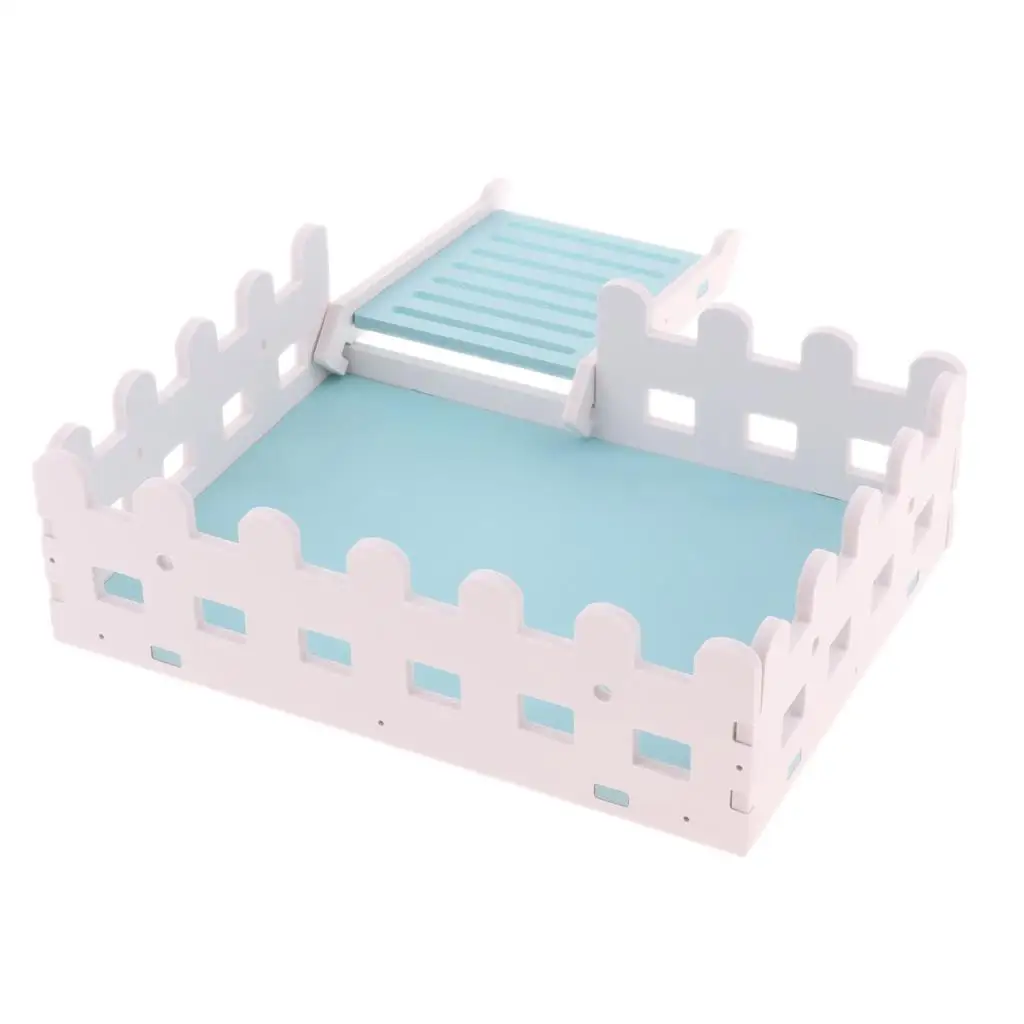 Small Pet Animal ,Wooden Platform Fence,Hamster Cage Accessories,4 Colors Optional