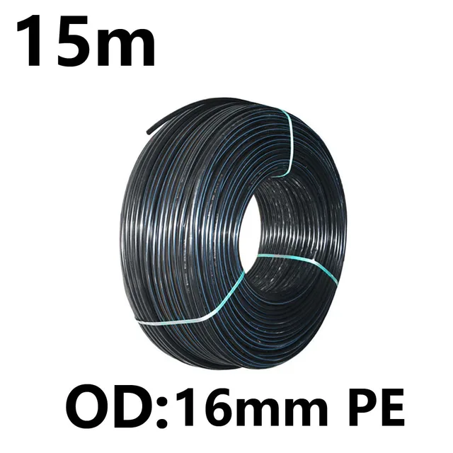 16 Mm -Es Pe -Cső 5/8 "Műanyag Vízcső Fekete Kert Öntözés Üvegházhatású Öntöző Tömlő Farm Dn16 Elosztó Csövek - Image 5