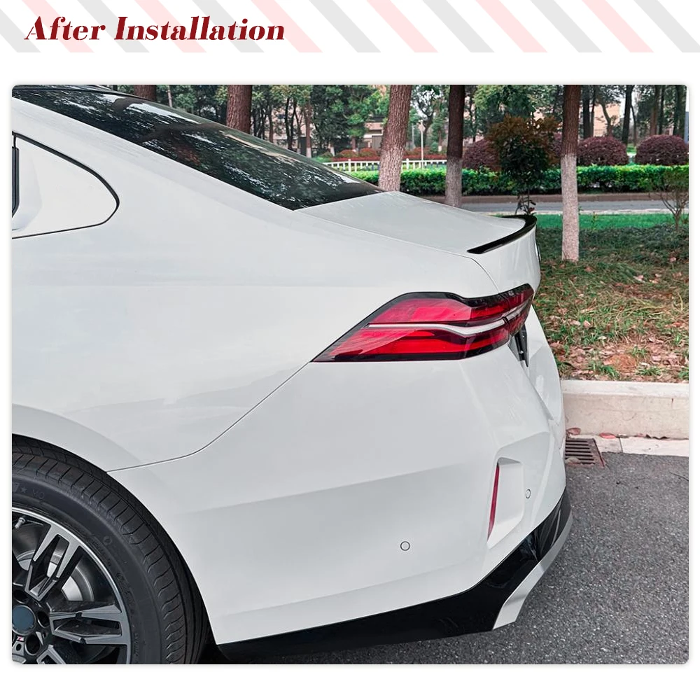 자동차 리어 트렁크 레이싱 스포일러, ABS 광택 블랙 윙 립, BMW 5 시리즈 I5 G60 G61 M 스포츠 2024