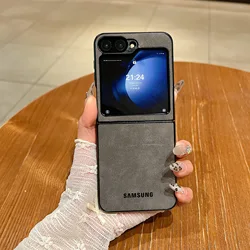 Luxury Business Suede Leather Soft Matte Shockproof Phone Case for Samsung Z Fold 8 (Grey)