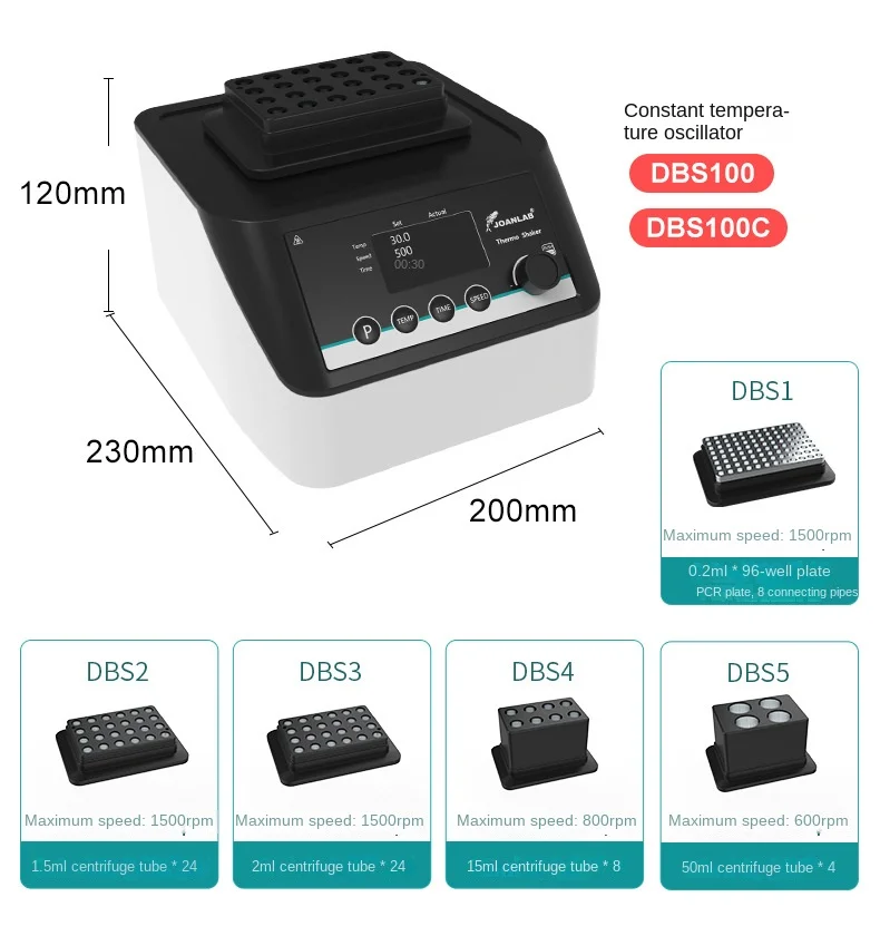 Mini Dry Bath Incubator Lab Metal Bath Constant Temperature Lab Thermostat Heate