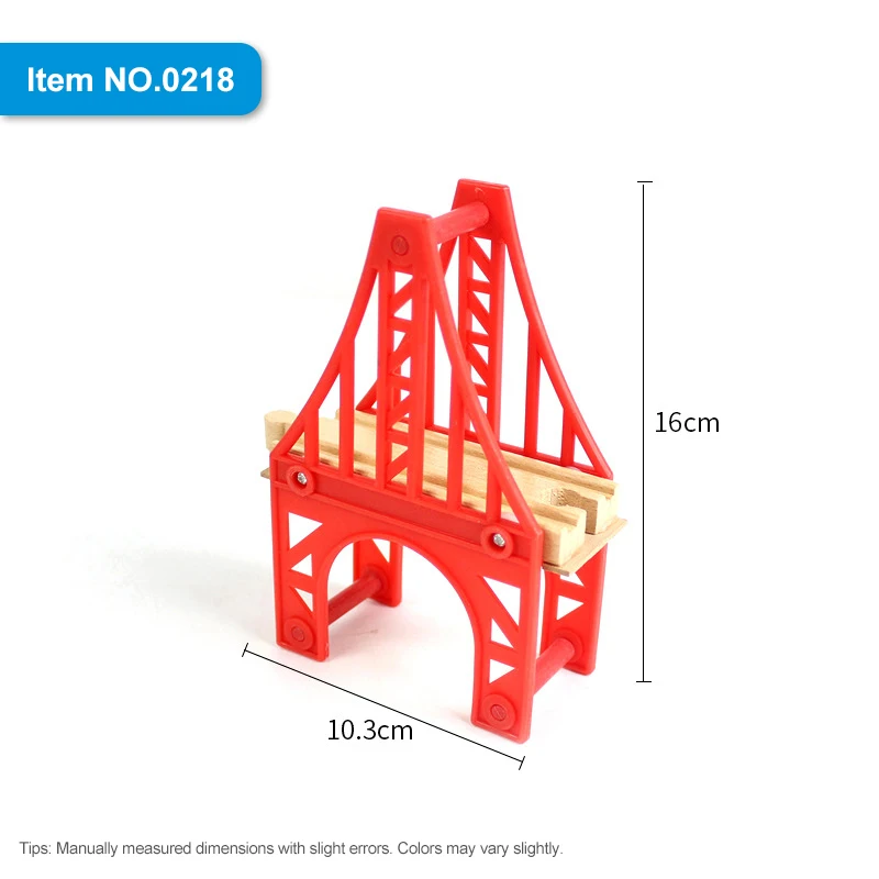 thumbnail image 1 of Puente de madera, túnel, paso elevado de ferrocarril urbano, tráfico, coche, juguete, escena, tren combinado, vía férrea, accesorios de madera, plato giratorio de haya, bricolaje, 1 of 5