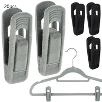 20pcs Non Slip Velvet Hangers Clips For Velvet Flocked Trouser Coat Pant Skirt Clothes Clip Drying Racks For Drying Clothes 1