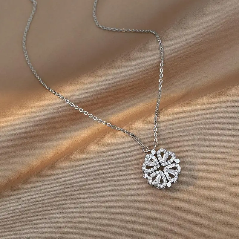 ■ENGBROX■ tweed heart ribbon necklace EBNL24021 KGrHqV_nkFB_ZbpPYNBRKpC-