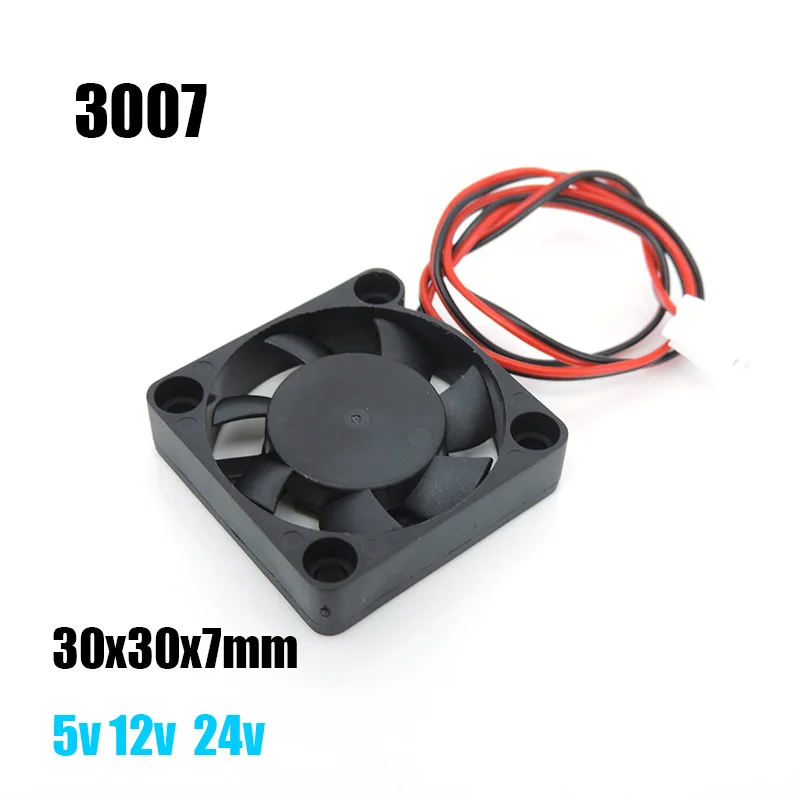 1/3pcs 3007 Brushless Fan DC 3.7V 5V 12V 24V Sleeve oil Bearing Small Power Supply Cooling 30X30X7mm Mini for 3D Printer A7