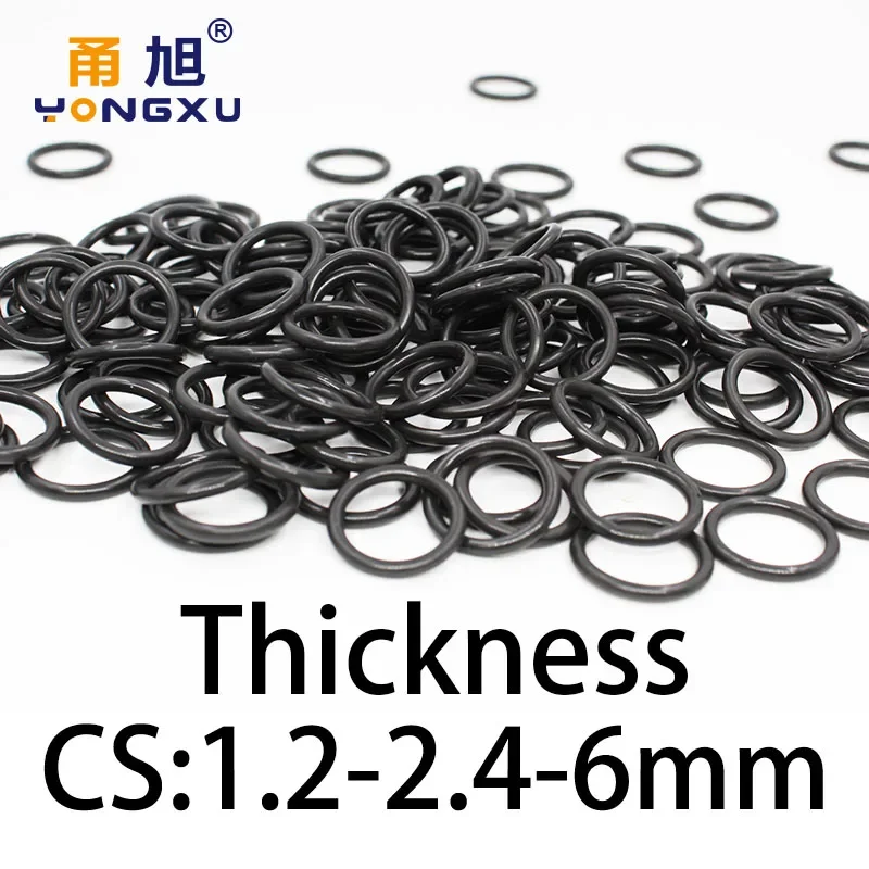 

O-ring thickness 1.2/2.4/6mm CS NBR Nitrile sealing temperature resistant gasket rubber ring complete in specifications