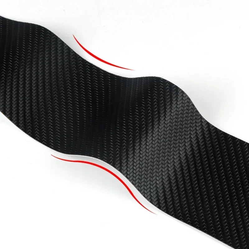 Premium Car Styling Fiber Door Sill Scuff Plate Guards - Set of 4