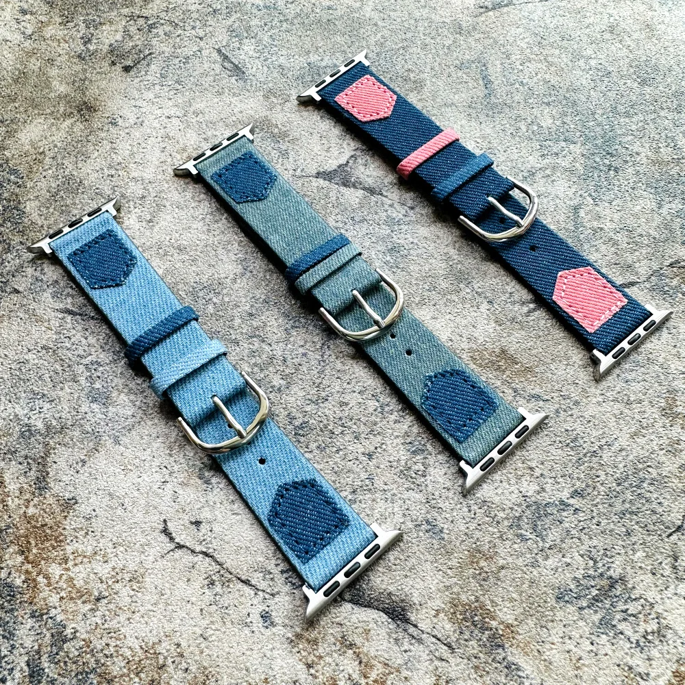 애플 워치 밴드용 청바지 데님 스트랩, 원단 가죽 iWatch 팔찌 시리즈 8, 7, 6, 5, 4, 3, SE 울트라, 49mm, 45mm, 44mm, 41mm, 40mm, 42mm