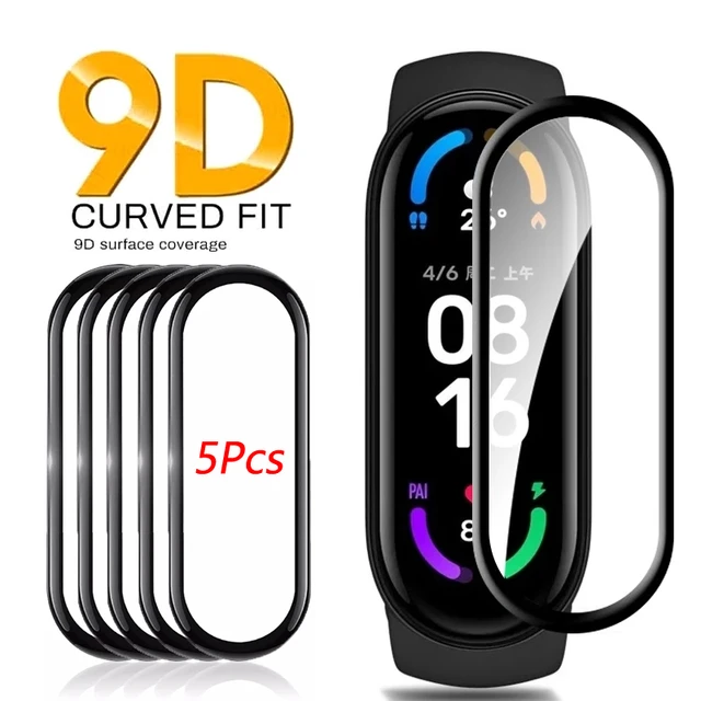 10D Film Glass for Xiaomi Mi Band 8 7 6 Screen Protector Miband 6 5 4 Smart  Watchband Full Protective Cover Case Strap Bracelet - AliExpress