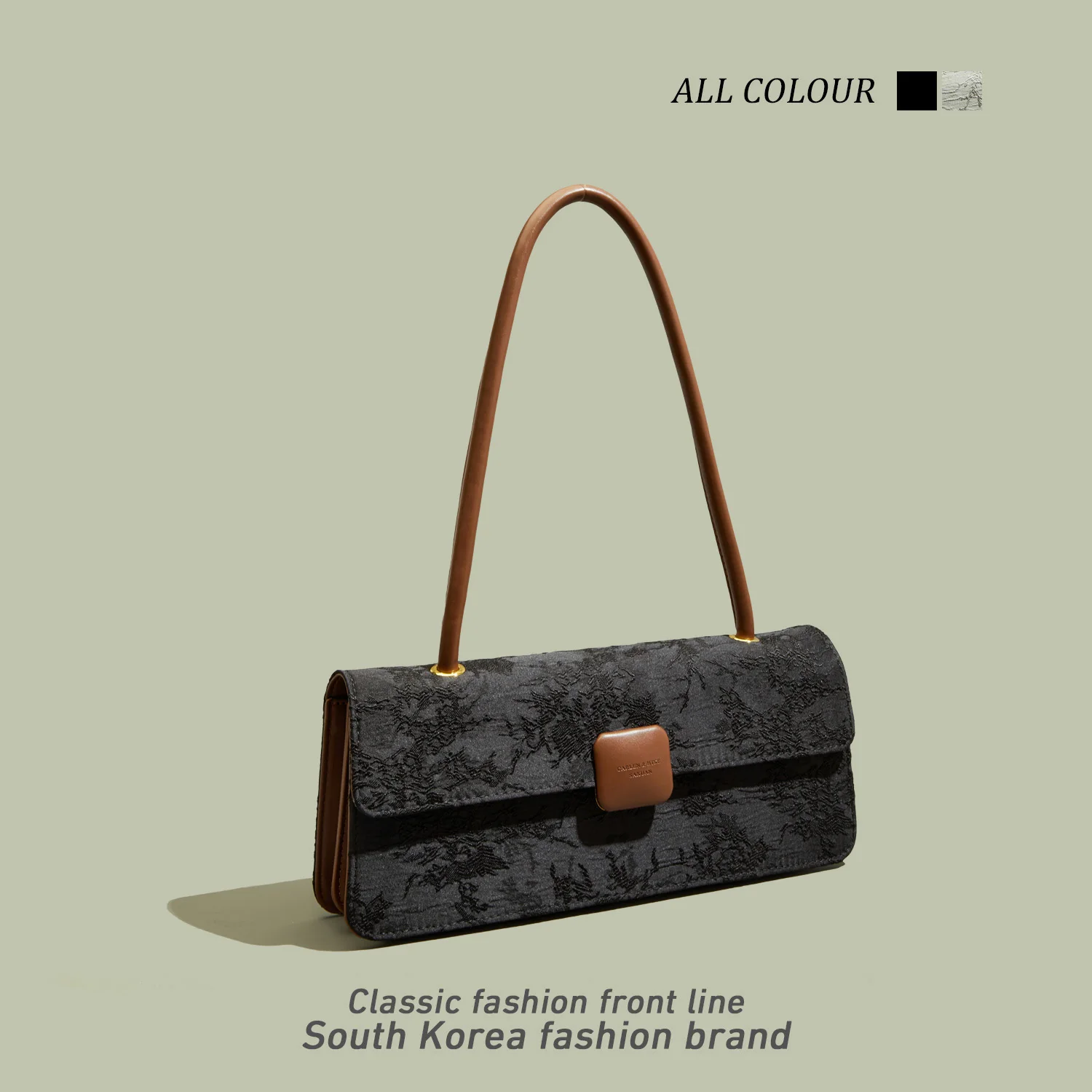 

2024 New Famous Baguette Bag Women's Underarm Bags Embroidery Shoulder Bag Elegant Purse For Lady Velvet Luxury Brand Designer